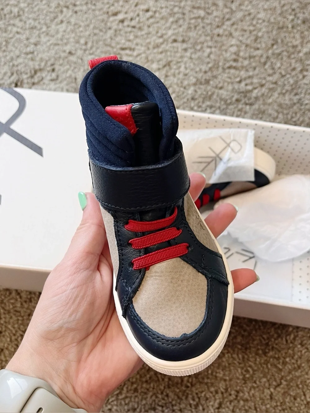 Freshly Picked NIB Retro Brooklyn High Top Sneakers Toddler Boys Size 7